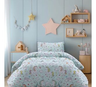 Beauty Home Σετ κουβερλί μονό Candy Art 6327 160x230 Μέντα       |  Κουβερλί Παιδικά στο espiti