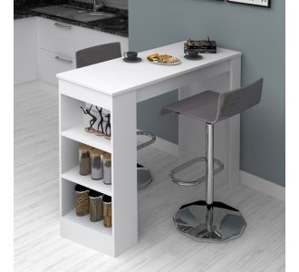 Τραπέζι μπαρ Deep Megapap χρώμα λευκό 120x50x100εκ. |  Τραπέζια στο espiti