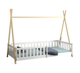 ΚΡΕΒΑΤΙ ΠΑΙΔΙΚΟ ΜΕ ΚΑΓΚΕΛΑ MUNK HM739.03 τ.MONTESSORI ΠΕΥΚΟ ΦΥΣΙΚΟ-ΛΕΥΚΟ--190x90εκ |  Παιδικά έπιπλα στο espiti