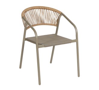 ΠΟΛΥΘΡΟΝΑ HOMAN HM6430.04 ΣΑΜΠΑΝΙ ΜΕΤΑΛΛΟ & TEXTILENE--ΜΠΕΖ P.E.RATTAN 53,5x62x75Υεκ |  Πολυθρόνες κήπου στο espiti