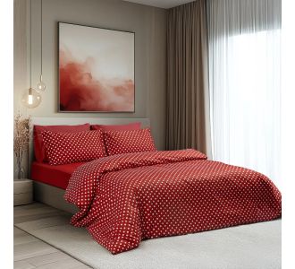 Beauty Home Σετ κουβερλί υπέρδιπλο Art 10101 Fancy 220x240 Κόκκινο       |  Κουβερλί Υπέρδιπλα στο espiti