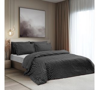 Beauty Home Σετ πάπλωμα υπέρδιπλο Art 10101 Fancy 220x240 Μαύρο       |  Παπλώματα Υπέρδιπλα στο espiti