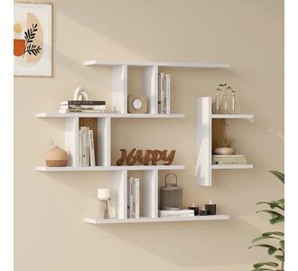 Ραφιέρα τοίχου Ledia pakoworld λευκό με oak 110,6x14,5x78εκ |  Ραφιέρες τοίχου στο espiti