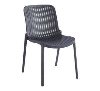 Καρέκλα Teragi στοιβαζόμενη pakoworld pp με UV protection ανθρακί 58x43.5x82εκ |  Καναπέδες - Καρέκλες  στο espiti
