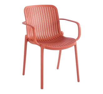 Πολυθρόνα Teragi στοιβαζόμενη pakoworld pp με UV protection terracotta 59x57x82εκ |  Πολυθρόνες κήπου στο espiti
