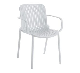 Πολυθρόνα Teragi στοιβαζόμενη pakoworld pp με UV protection λευκή 59x57x82εκ |  Πολυθρόνες κήπου στο espiti