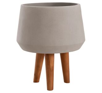 ΓΛΑΣΤΡΑ ΕΣΩΤ.ΧΩΡΟΥ QUAN HM4680.03M FIBER CEMENT ΓΚΡΙ--ΒΑΣΗ TEAK Φ35x50Υεκ |  Φυτά συνθετικά - Λουλούδια στο espiti