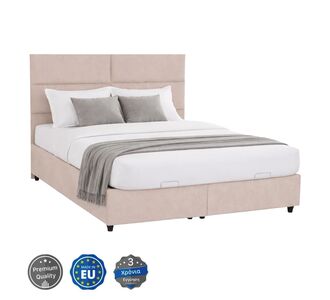 ΚΡΕΒΑΤΙ MILO ΔΙΠΛΟ ΜΕ ΑΠΟΘΗΚΕΥΤΙΚΟ ΧΩΡΟ HM622.32 ΜΠΕΖ ΥΦΑΣΜΑ-- ΓΙΑ ΣΤΡΩΜΑ 160x200εκ |  Κρεβάτια στο espiti