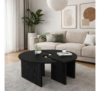 Τραπεζάκι σαλονιού σετ 2 τμχ Dorena Megapap χρώμα sencron black Ø90x41,7εκ. |  Τραπεζάκια σαλονιού στο espiti