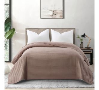 Beauty Home Κουβερλί υπέρδιπλο Ultra Art 12555 240x240 Μόκα       |  Υπνοδωμάτιο στο espiti