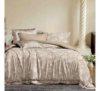Beauty Home Σετ σεντόνια υπέρδιπλα με λάστιχο Memories Art 12680 165x200+30 Μόκα       |  Σεντόνια Υπέρδιπλα / King Size στο espiti