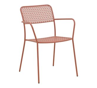 Πολυθρόνα Federal pakoworld στοιβαζόμενη terracotta μέταλλο 57x58x81.5εκ |  Πολυθρόνες κήπου στο espiti