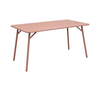 Τραπέζι Moraja pakoworld terracotta μέταλλο 140x80x72εκ |  Τραπέζια κήπου στο espiti