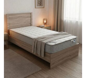 Κρεβάτι με στρώμα Athos-Perfecto pakoworld sonoma 90x190εκ |  Κρεβάτια στο espiti