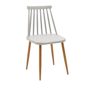 Καρέκλα Aurora pakoworld γκρι pp-φυσικό μεταλλικό πόδι 42x49.5x77εκ |  Καρέκλες στο espiti