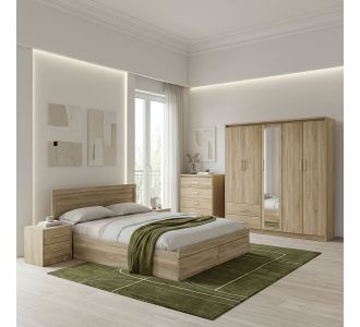 Σετ Κρεβατοκάμαρας Olympus pakoworld με Κρεβάτι sonoma 160x200εκ Σετ 5τεμ |  Σέτ Κρεβατοκάμαρας στο espiti