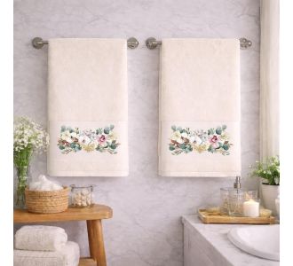 Πετσέτες Σετ 2 τεμ. Προσώπου Orchid Ecru Astron Italy |  Σετ Πετσέτες στο espiti