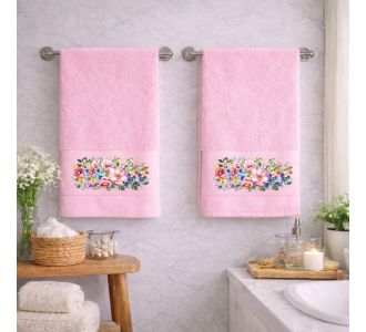 Πετσέτες Σετ 2 τεμ. Προσώπου Rosie Dusty Rose Astron Italy |  Σετ Πετσέτες στο espiti