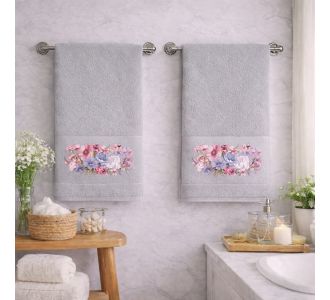 Πετσέτες Σετ 2 τεμ. Προσώπου Selena Grey Astron Italy |  Σετ Πετσέτες στο espiti