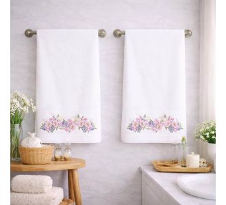 Πετσέτες Σετ 2 τεμ. Προσώπου  Violet White Astron Italy |  Σετ Πετσέτες στο espiti