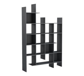 Βιβλιοθήκη Manco pakoworld ανθρακί 122x25.5x188εκ |  Βιβλιοθήκες στο espiti