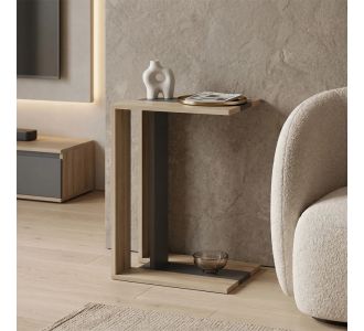 Βοηθητικό τραπέζι Muju pakoworld sonoma- ανθρακί  30x40x55εκ |  Τραπεζάκια βοηθητικά στο espiti