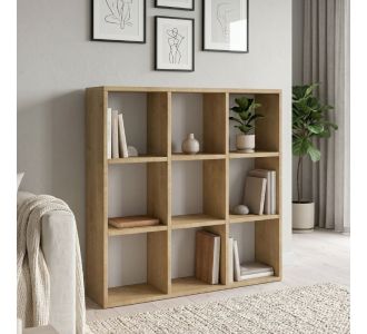 Βιβλιοθήκη Cube Megapap χρώμα sapphire oak 90x30x90εκ. |  Βιβλιοθήκες στο espiti