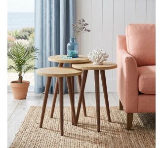 Τραπεζάκι βοηθητικό σετ 3 τμχ Cruz Megapap χρώμα sapphire oak Ø33x46εκ. |  Τραπεζάκια βοηθητικά στο espiti