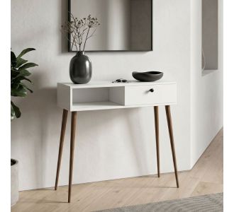 Κονσόλα Napoli Megapap χρώμα λευκό 90x29x88εκ. |  Συρταριέρες -Κονσόλες στο espiti
