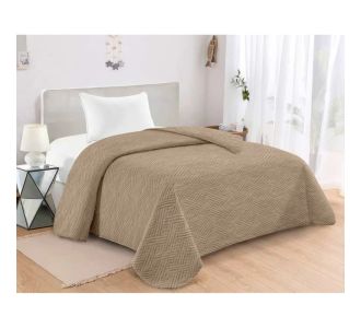 ΚΟΥΒΕΡΛΙ MICROFIBER ΜΟΝΟ 160X240 ADAM HOME GLORIA MOCHA |  Κουβερλί Μονά στο espiti