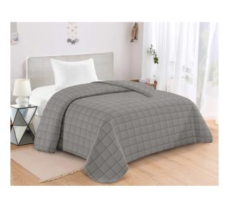 ΚΟΥΒΕΡΛΙ ΚΑΠΙΤΟΝΕ ΜΟΝΟ 160X240 ADAM HOME ANTEL GREY |  Κουβερλί Μονά στο espiti
