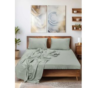 Σεντόνι SLEEK MINT 160 x 200+35 εκ. MADI |  Μονόχρωμα Υπέρδιπλα στο espiti