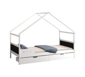 ΚΡΕΒΑΤΙ ΠΑΙΔΙΚΟ ΜΕ ΣΥΡΤΑΡΙΑ HOUSER HM741.01 τ.MONTESSORI ΞΥΛΟ ΠΕΥΚΟ ΛΕΥΚΟ-190x90εκ |  Παιδικά έπιπλα στο espiti
