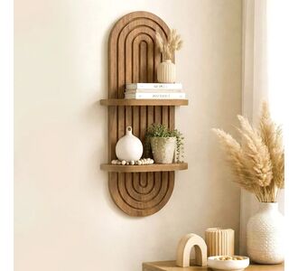 Ραφιέρα τοίχου Artwill Megapap Mdf χρώμα oak 26x13x70εκ. |  Ραφιέρες τοίχου στο espiti