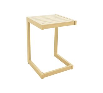 Τραπεζι Aether pakoworld αλουμίνιο σε cappuccino απόχρωση 37.5x36.5x53εκ |  Τραπέζια κήπου στο espiti