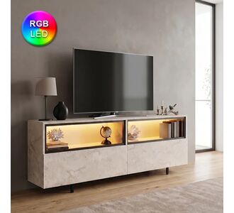 Έπιπλο τηλεόρασης Eco Megapap με Led Rgb χρώμα travertine 180x32x67εκ. |  Έπιπλα τηλεόρασης στο espiti
