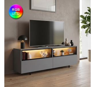 Έπιπλο τηλεόρασης Eco Megapap με Led Rgb χρώμα ανθρακί 180x32x67εκ. |  Έπιπλα τηλεόρασης στο espiti