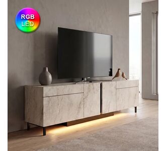 Έπιπλο τηλεόρασης Arlen Megapap με Led Rgb χρώμα travertine 180x32x50εκ. |  Έπιπλα τηλεόρασης στο espiti