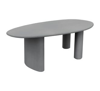 ΤΡΑΠΕΖΙ ΤΡΑΠΕΖΑΡΙΑΣ ΟΒΑΛ VOLPE HM6599.01 ΓΚΡΙ FIBER CEMENT 240x100x75Υεκ |  Τραπέζια κήπου στο espiti