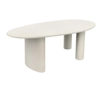ΤΡΑΠΕΖΙ ΤΡΑΠΕΖΑΡΙΑΣ ΟΒΑΛ VOLPE HM6599.02 ΜΠΕΖ FIBER CEMENT 240x100x75Υεκ |  Τραπέζια κήπου στο espiti