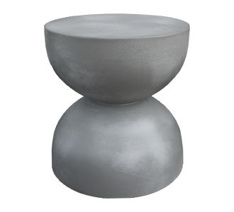 ΣΚΑΜΠΟ ΣΤΡΟΓΓΥΛΟ ZINI HM6580.01 FIBER CEMENT ΣΕ ΓΚΡΙ Φ36x43Υεκ |  Σκαμπώ κήπου στο espiti