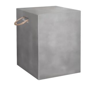 ΣΚΑΜΠΟ ΤΕΤΡΑΓΩΝΟ ΜΕ ΧΕΡΟΥΛΙΑ ZAK HM6581.01 FIBER CEMENT ΣΕ ΓΚΡΙ 36x36x43Υεκ |  Σκαμπώ κήπου στο espiti