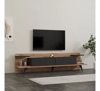 Έπιπλο τηλεόρασης Astry pakoworld καρυδί με ανθρακί 180x36,8x45εκ |  Έπιπλα τηλεόρασης στο espiti