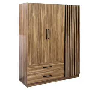 ΝΤΟΥΛΑΠΑ 3ΦΥΛΛΗ ΜΕ 2 ΣΥΡΤΑΡΙΑ HARRY HM18390.01 ΜΕΛΑΜΙΝΗ ΦΥΣΙΚΟ & ΜΑΥΡΟ 150x55x180Υεκ |  Ντουλάπες ρούχων στο espiti