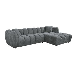 ΚΑΝΑΠΕΣ ΓΩΝΙΑ (ΔΕΞΙΑ) LYKKE HM3326.01R ΓΚΡΙ ΥΦΑΣΜΑ 280x89-165(η γωνία)x70Υεκ |  Καναπέδες γωνιακοί στο espiti