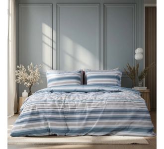 Beauty Home Σετ σεντόνια υπέρδιπλα Moments Art 12561 230x260 Σιέλ,Γκρι       |  Σεντόνια Υπέρδιπλα / King Size στο espiti