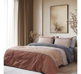Beauty Home Σετ παπλωματοθήκη υπέρδιπλη Moments Art 12565 230x250 Καφέ,Ανθρακί       |  Παπλωματοθήκες Υπέρδιπλες στο espiti
