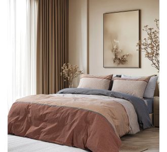 Beauty Home Σετ Πάπλωμα υπέρδιπλο Moments Αrt 12565 220x240 Καφέ,Ανθρακί       |  Παπλώματα Υπέρδιπλα στο espiti