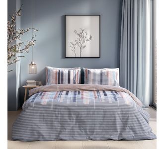 Beauty Home Σετ σεντόνια King size Moments Art 12572 270x260 Μπεζ,Γκρι       |  Σεντόνια Υπέρδιπλα / King Size στο espiti