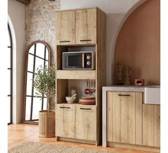 Ντουλάπι κουζίνας - μπάνιου Alvento Megapap χρώμα sapphire oak 60x42x180εκ. |  Ντουλάπια στο espiti